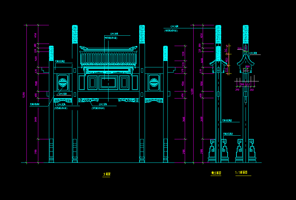 图片[3]-园林古建牌楼牌坊CAD施工图-灵感屋