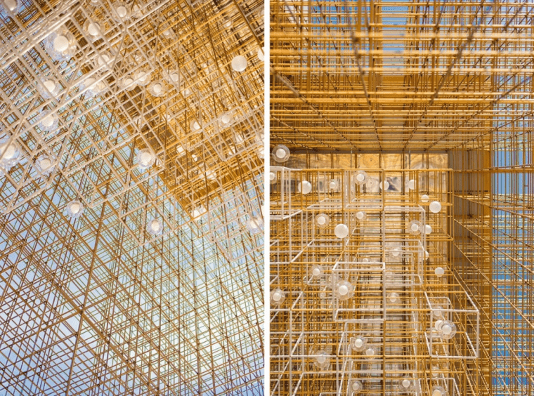 建筑室内景观艺术装置领域的低价材料——金属网 建筑室内景观艺术装置领域的低价材料——金属网