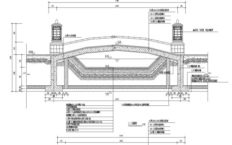 现代景观拱桥节点详图设计