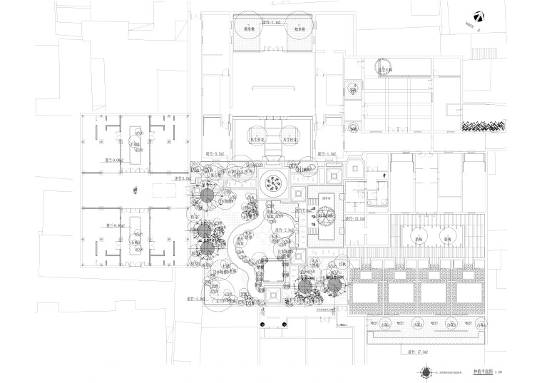 南浔古镇著名酒店中心庭院景观施工图+实景照片-灵感屋