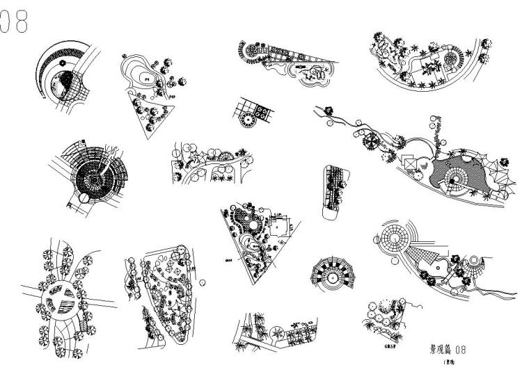 景观入口、交汇节点CAD平面图合集