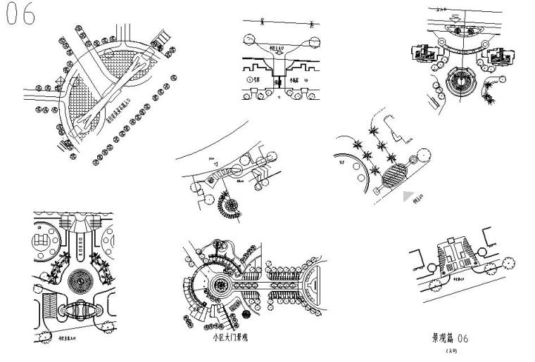 景观入口、交汇节点CAD平面图合集