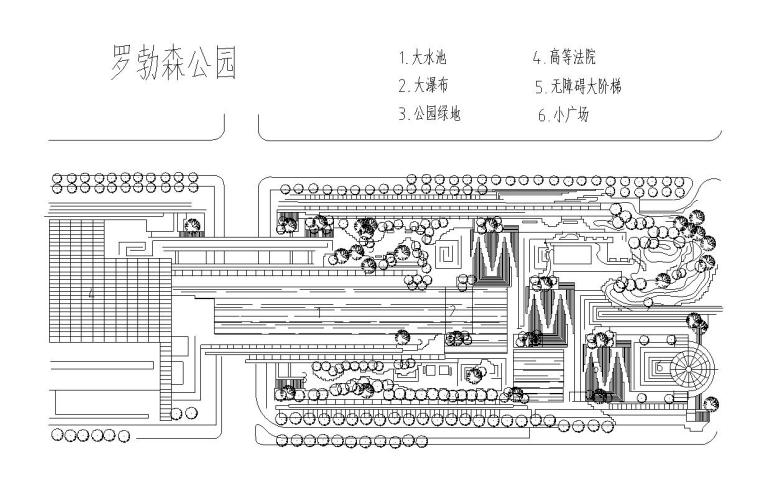 景观节点平面图-公园设计CAD参考合计