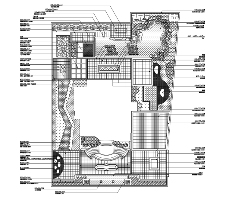 新中式风格别墅花园景观施工图+模型 新中式风格别墅花园景观施工图+模型