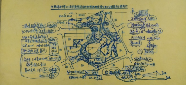 风景园林专业考研快题方案设计草图 风景园林专业考研快题方案设计草图