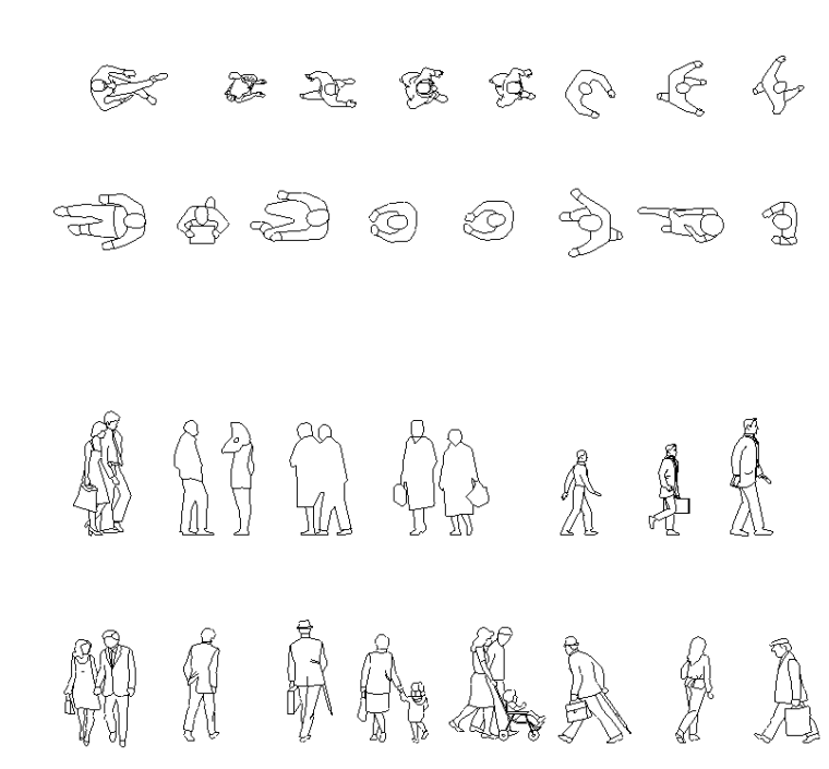 立面、平面人物CAD素材下载