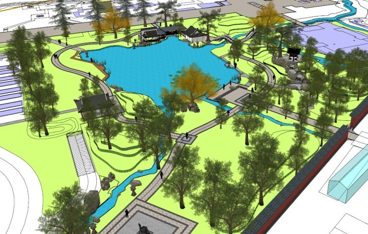 10套市政公园景观设计SU模型分享