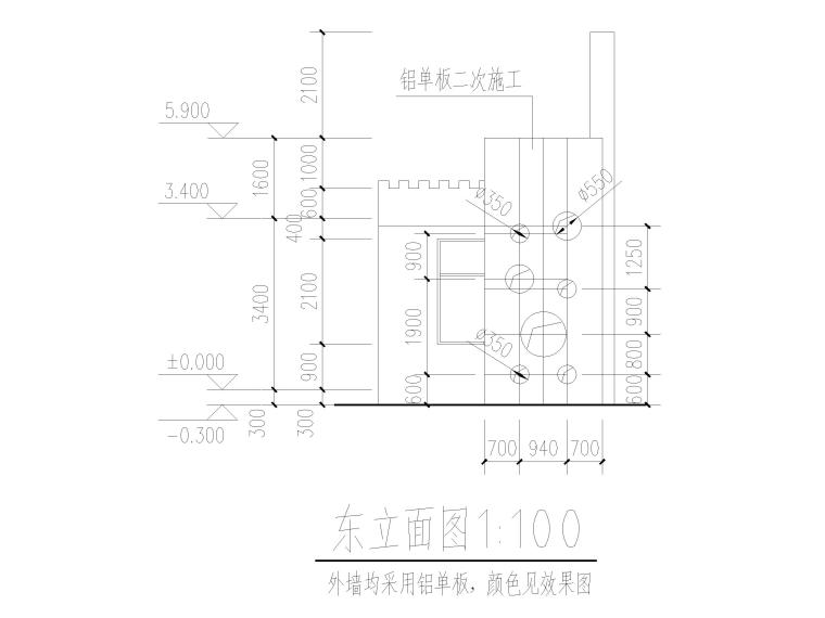 实验幼儿园大门+岗亭CAD施工图