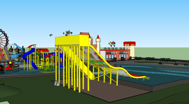 儿童游乐场su模型设计-灵感屋