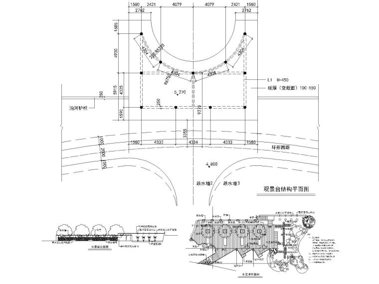 15套滨水栈道平台CAD施工详图文件-灵感屋