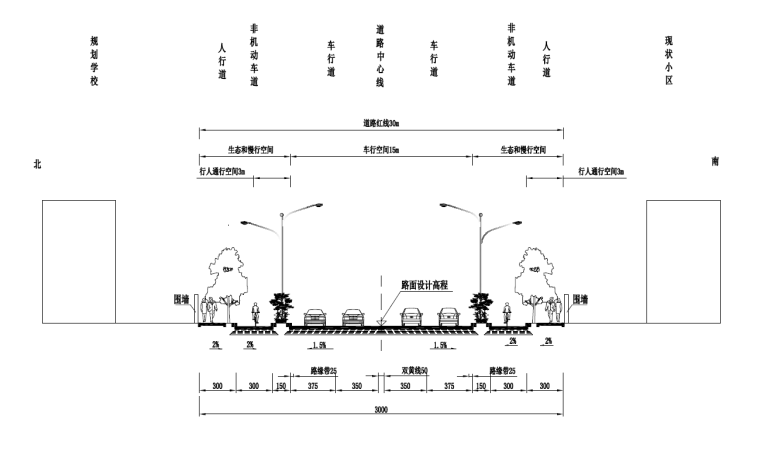 学校周边配套道路初步施工设计2021CAD+PDF-灵感屋