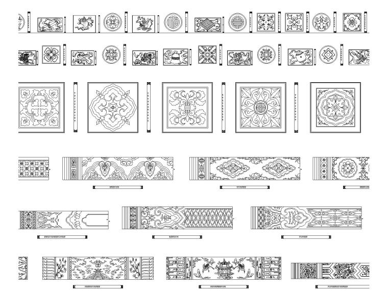 CAD中式雕花图案分享-灵感屋