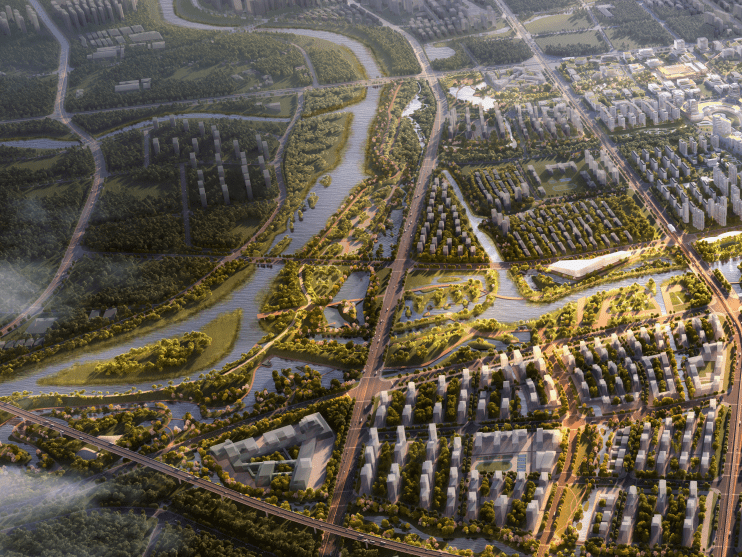 芜湖扁担河沿线地块概念性规划及城市设计高端国际+引领荟萃城市规划-灵感屋