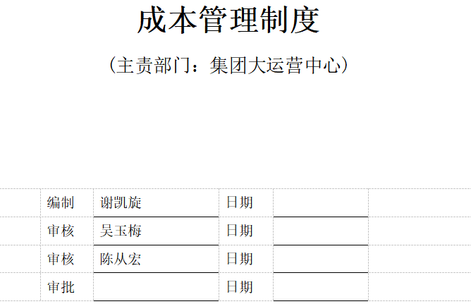 中梁集团成管理制度-灵感屋