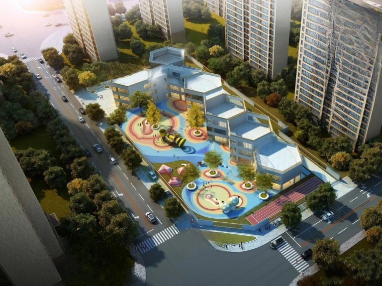 小型幼儿园建筑SU模型下载-灵感屋