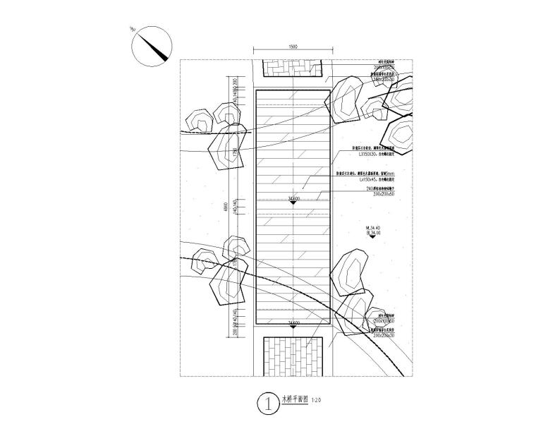 庭院现代木桥详图CAD施工图-灵感屋
