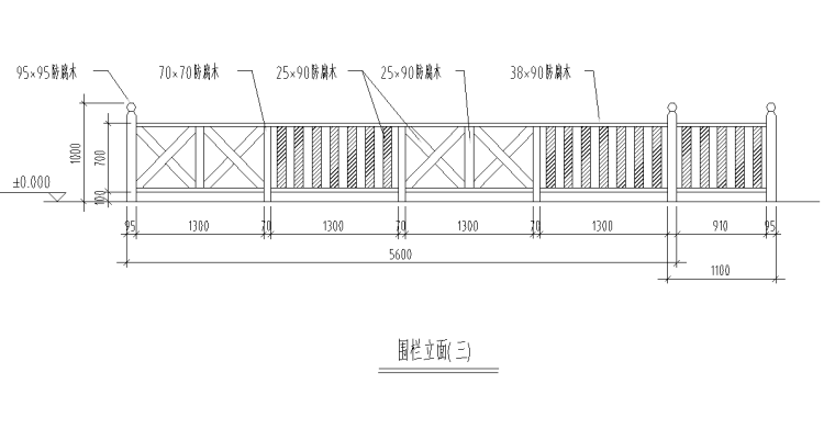 庭院围栏木栅栏详图设计-灵感屋