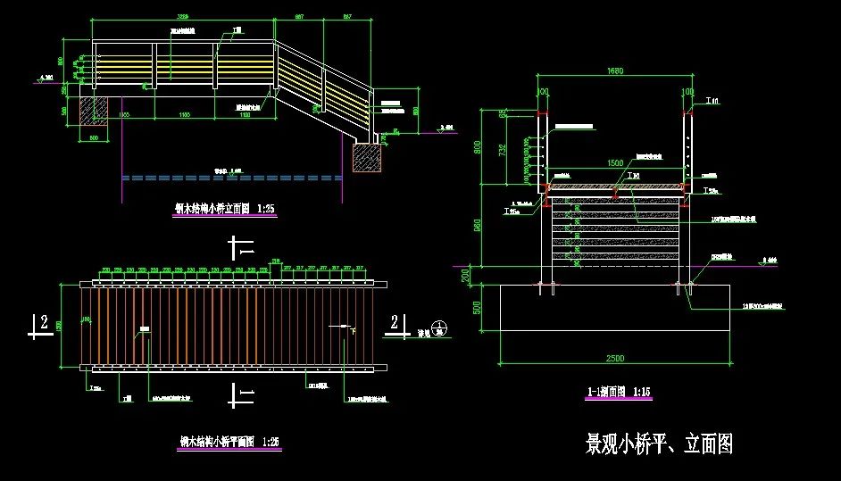 拱桥-平桥-石桥-木桥-栈桥等各类景观桥CAD施工做法详图合集-灵感屋