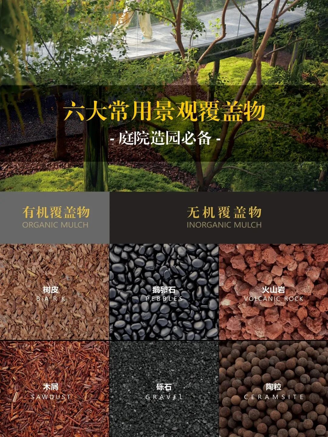 树圈覆盖物怎么选？树皮/木屑/火山岩6类材质优缺点+5大场景应用技巧-灵感屋